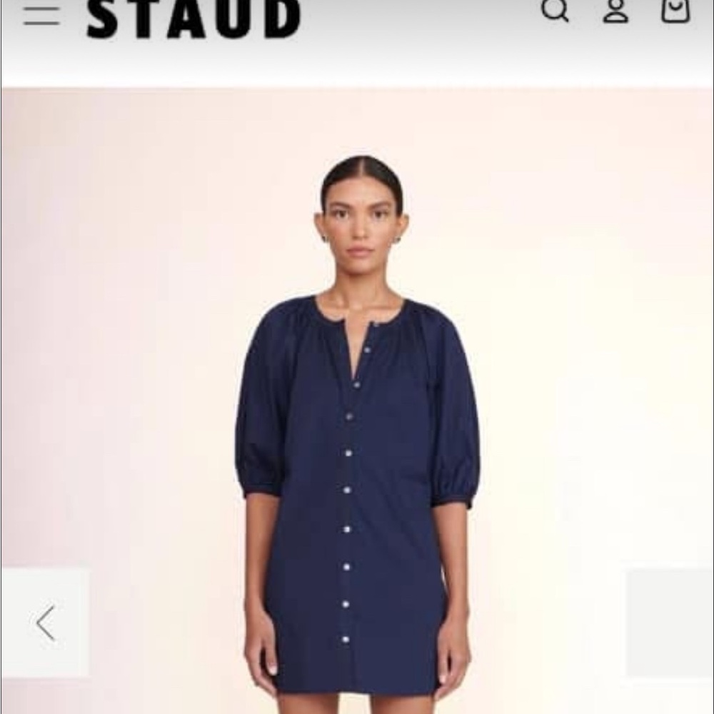 Staud Vincent Dress in Navy